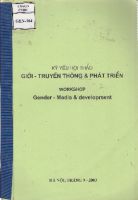 Kỷ yếu hội thảo khoa học- Tuyên truyền bình đẳng giới- phòng, chống bạo lực giới trên các phương tiện thông tin đại chúng ở Việt Nam